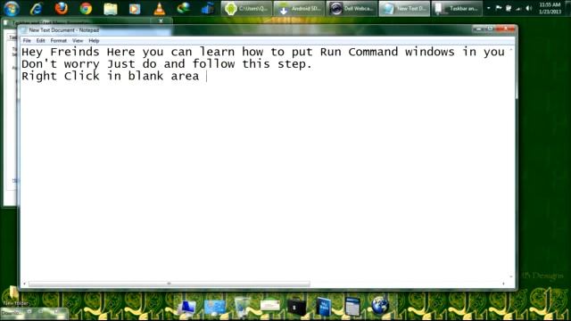 Add Run Command windows in Start button on Windows 7 смотреть онлайн
