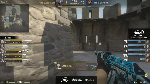 CS:GO - RES vs. ARES [Cbble] - Group B Match 1 - Intel Challenge Katowice 2018 смотреть онлайн