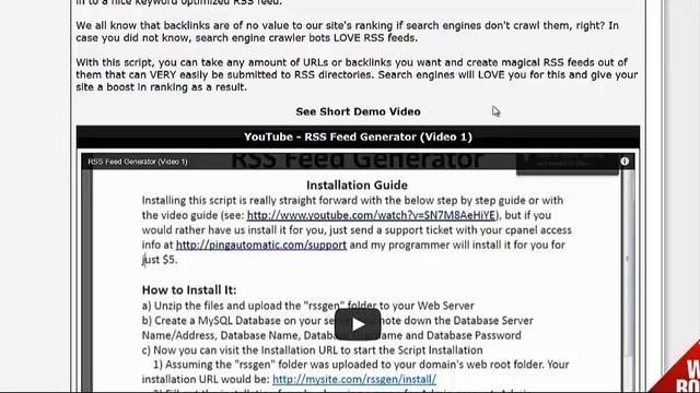 "RSS Feed Generator" смотреть онлайн