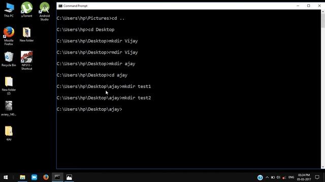 Windows Command Line Tutorial 4 Creating and Removing Directories смотреть онлайн