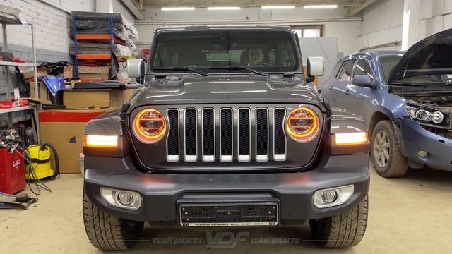 Светодиодные вставки в фары для Jeep Wrangler 2013 2022 5700K смотреть онлайн