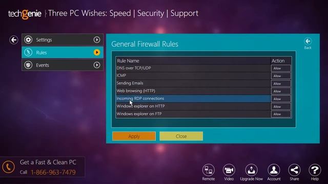 Block Remote Desktop Protocol (RDP) connections using the TechGenie Firewall смотреть онлайн
