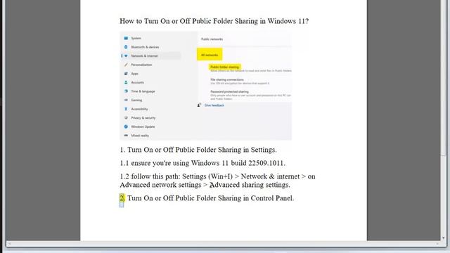 Turn On/Off Public Folder Sharing in Windows 11 смотреть онлайн