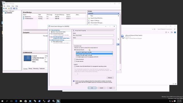 Windows 2016 Hyper-V - Multiple Network Cards and Virtual Switch смотреть онлайн
