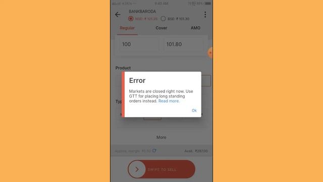 Zerodha | Markets are closed right now. Use GTT for placing long standing order instead problems fi смотреть онлайн