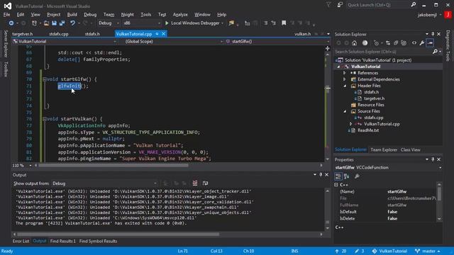 Vulkan Tutorial [022] - GLFW Fenster erstellen смотреть онлайн