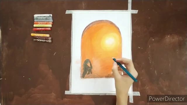 Girl Sitting On Window Scenery || Easy Oil Pastel Drawing Step by Step || Sunset Scenery.🧡💛 смотреть онлайн