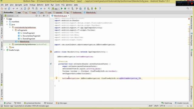 Android Bottom Navigation Bar Ep.01 - Display Simple Fragments смотреть онлайн