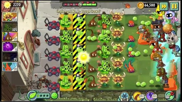 Plants Vs. Zombies 2: Reflourished (Challenge-Z No. 1) Tough Crowd смотреть онлайн