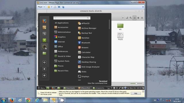 How to use VMware Linux Mint in Full Screen with VMware Tools смотреть онлайн
