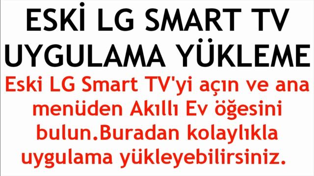 Eski LG Smart TV Uygulama Yükleme Nasıl Yapılır? смотреть онлайн