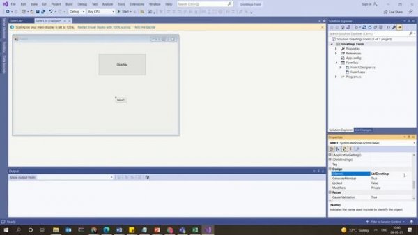 Windows Form Application Using Visual Studio 2019 (C#)
