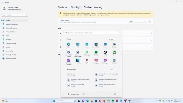 Set custom scaling in Windows 11 смотреть онлайн