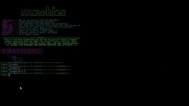 Pipes ASCII Art Screensaver смотреть онлайн
