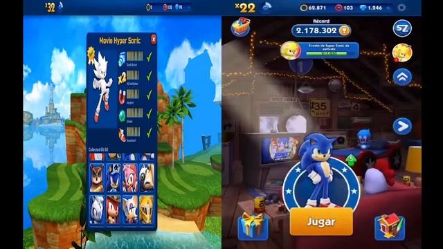 Sonic Dash MOVIE SUPER SONIC vs MOVIE HYPER SONIC - All Characters Unlocked смотреть онлайн