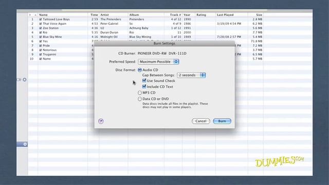 How to Burn Music to a CD in iTunes For Dummies смотреть онлайн