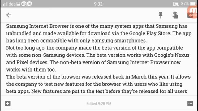 Samsung Internet Browser now supports some non-Samsung devices | Indian Techno Guy смотреть онлайн