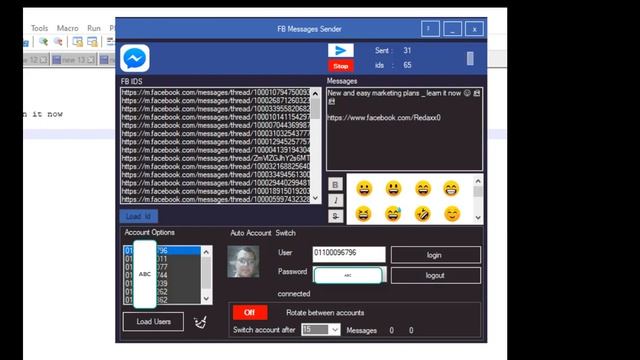 FACEBOOK MESSENGER BULKSENDER v 3 with vb net Source Code смотреть онлайн