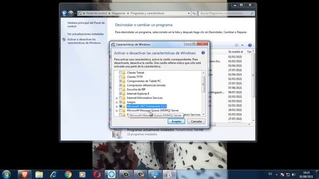 Activar o Desactivar características para Instalar .Net Framework en WIndows 7 - 2021 смотреть онлайн