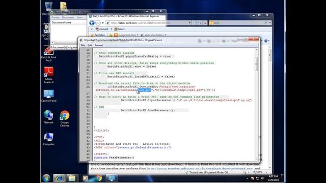 Batch & Print Pro ActiveX run and print from the Website смотреть онлайн