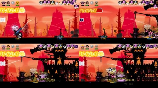 Patapon 3 DoI Ultimate Fortress split-screen 4 players смотреть онлайн
