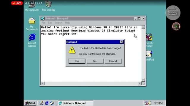 Using Windows 98 in 2020! смотреть онлайн
