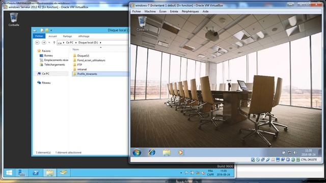 Configuration serveur 2012 R2 Joindre client windows7 au domaine + test смотреть онлайн