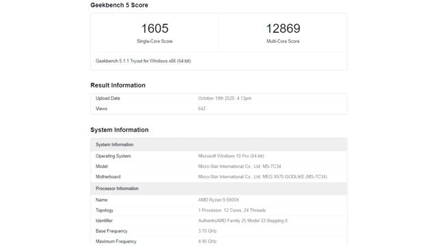 AMD Ryzen 9 5900X, 5950X Also Benchmarked in Geekbench 5 смотреть онлайн