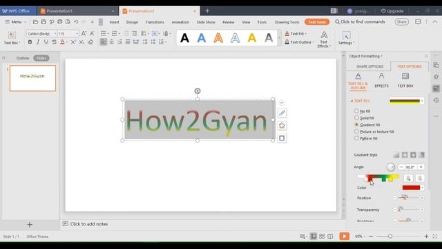How to use gradient fill in wps office смотреть онлайн