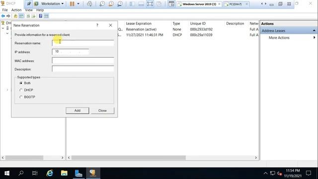 Server 2019 - DHCP Reservation смотреть онлайн