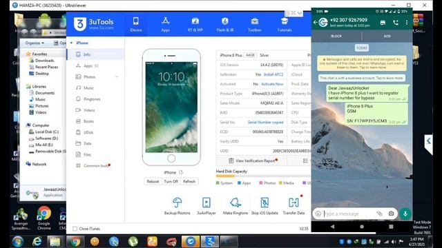 iPhone iCloud bypass with sim iPhone 8 plus | new bypass tool 2021 смотреть онлайн
