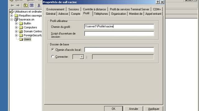 création profil utilisateur dans active directory windows server 2003 смотреть онлайн