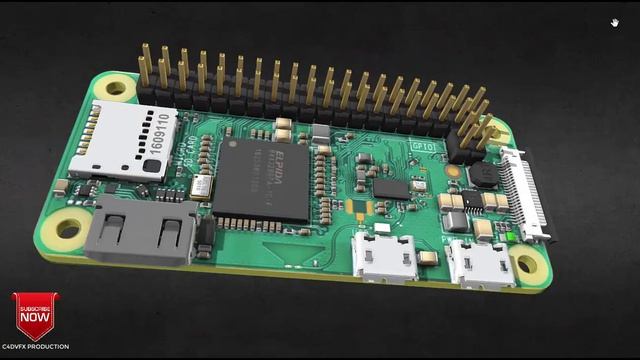 RaspBerry Pi Zero W Model 3d for c4d free downloads (file describe) смотреть онлайн