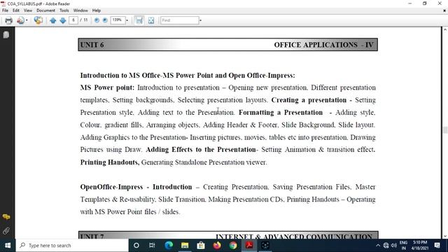 COA Exam _Syllabus | COA Exam Pattern | Computer on Office Automation Syllabus Full detail смотреть онлайн