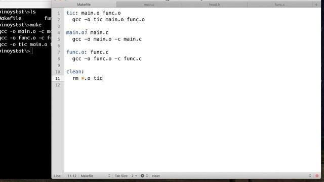 Compiling a C program in Mac OSX : GNU MAKE / Makefile смотреть онлайн