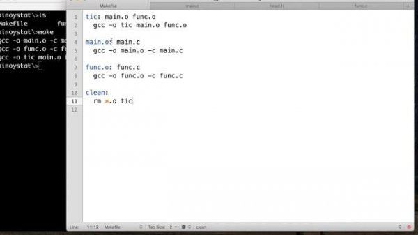 Compiling a C program in Mac OSX : GNU MAKE / Makefile