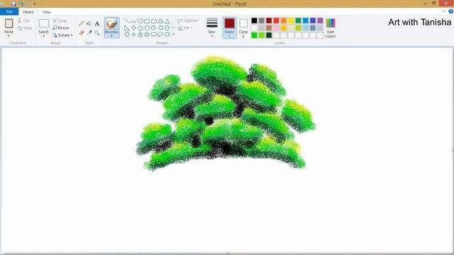 How to Draw a Tree on MS Paint | Digital Art for Beginners on MS PAINT смотреть онлайн