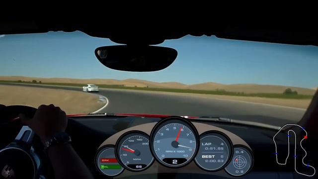 GT3 chasing a fast driver in GT4 @ Thunderhill смотреть онлайн