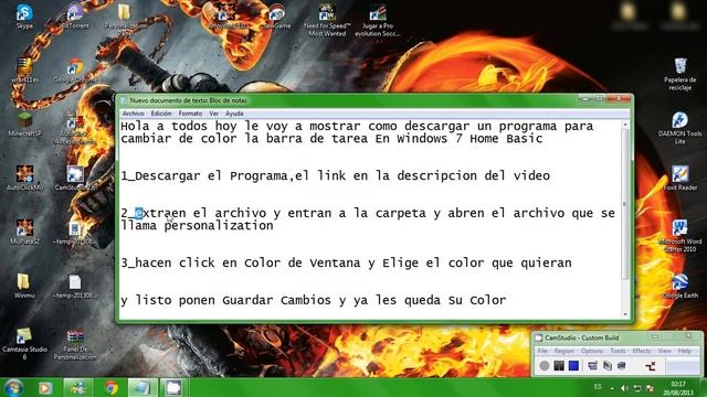 Cambiar Color a Barra de Tarea Windows 7 Home Basic смотреть онлайн