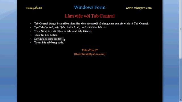 C# WindowsForm - Working with Tab Control смотреть онлайн
