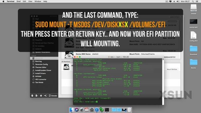 How to Mount EFI Partition Manually on macOS/Hackintosh смотреть онлайн