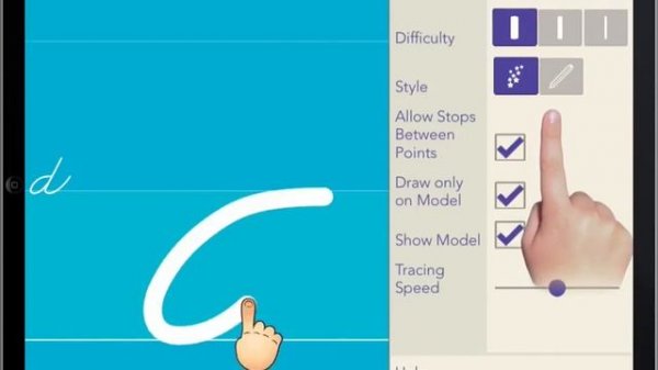 Cursive Writing Wizard demo - Tracing app for iPad, iPhone & Android
