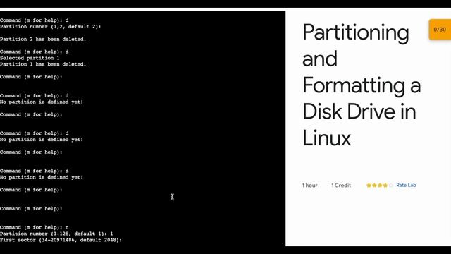 #2023 Partitioning and Formatting a Disk Drive in Linux || #qwiklabs #coursera [With Explanation🗣️ смотреть онлайн