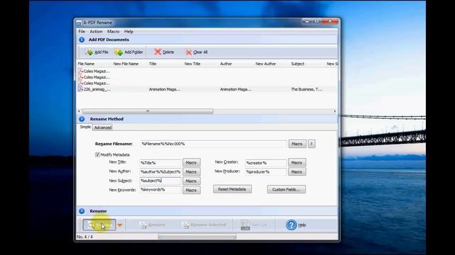 A PDF Rename - Rename multiple PDF files software смотреть онлайн