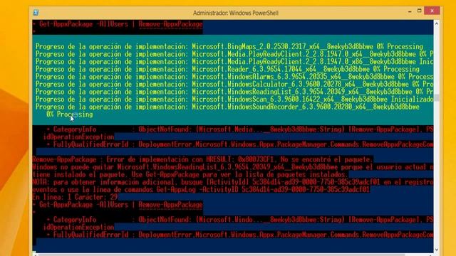 Desinstalar todas las Aplicaciones Modern UI de Windows 8.1 con PowerShell смотреть онлайн