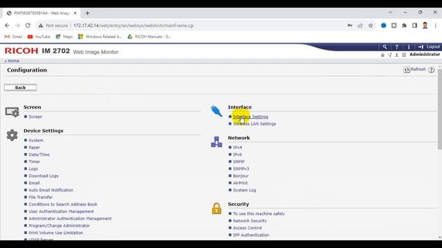 How to show Ricoh printer mac address, Ricoh printer mac address, Find Ricoh Printer Mac Address, смотреть онлайн