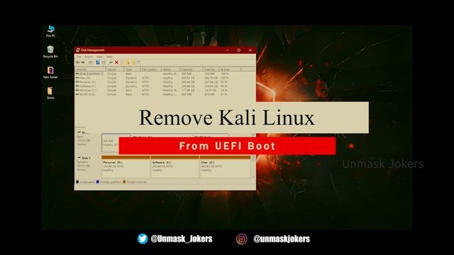 Remove Kali Linux From Dual Boot Completely Safe | Win 10 + Kali | SSD + HDD | 2020 | Unmask Jokers смотреть онлайн