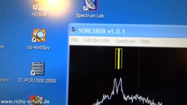 Icom IC R1500 (PCR1500) Linux PCRanywhere & Sorcerer Windows XP in Virtualbox