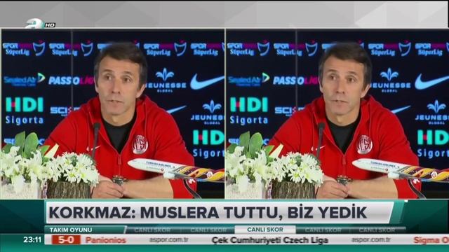 Galatasaray 5-0 Antalyaspor Bülent Korkmaz Basın Toplantısı смотреть онлайн