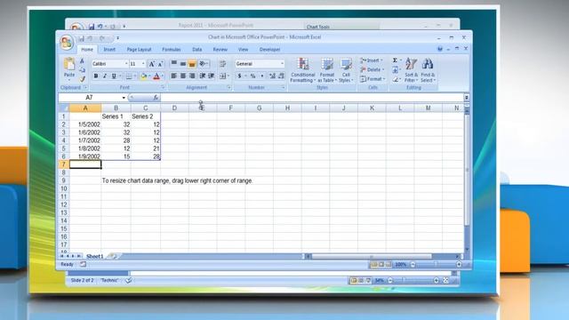 Microsoft® PowerPoint 2007: Insert chart into presentation on Windows® Vista? смотреть онлайн